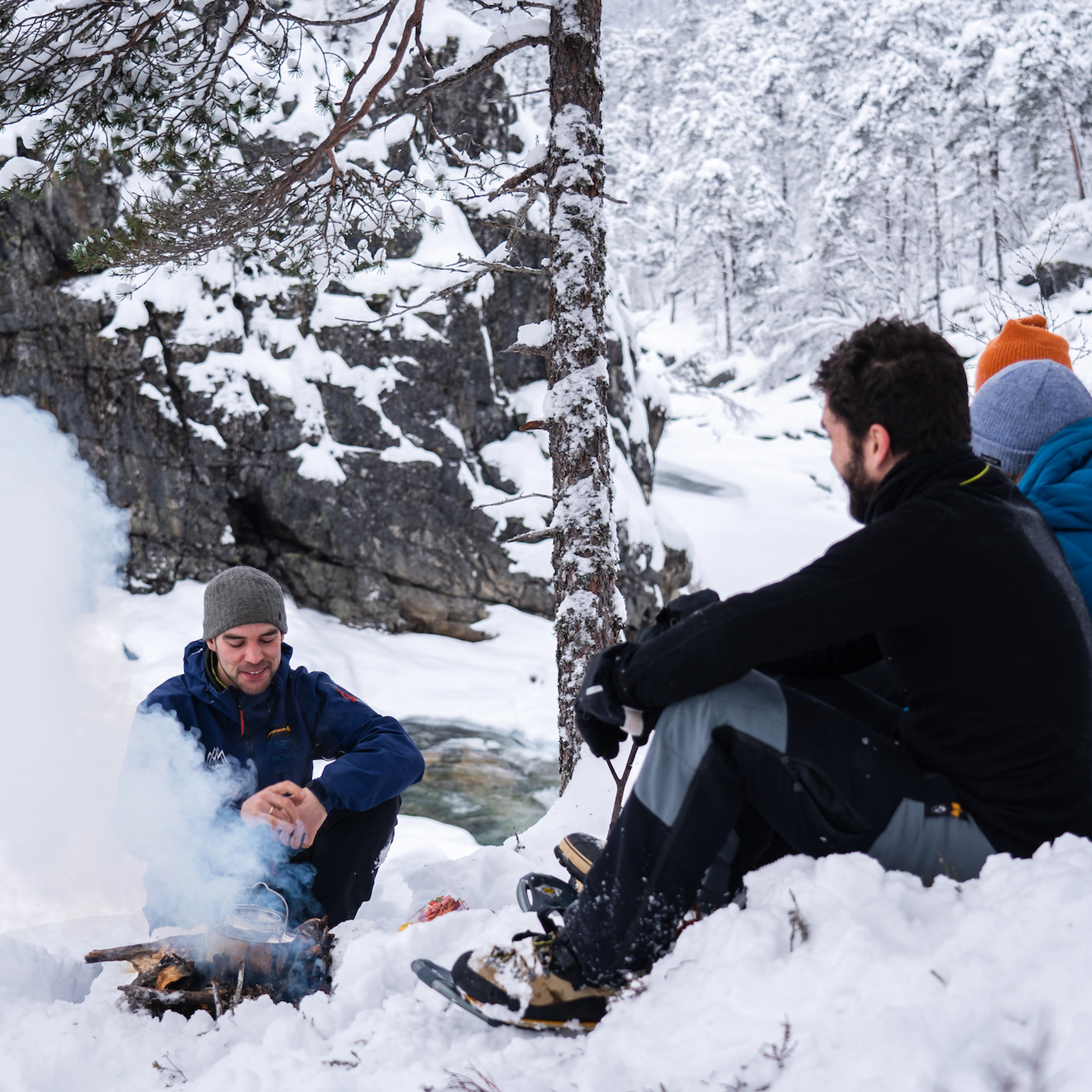 Bålkos i snøen - Trugetur i Raundalen - Voss