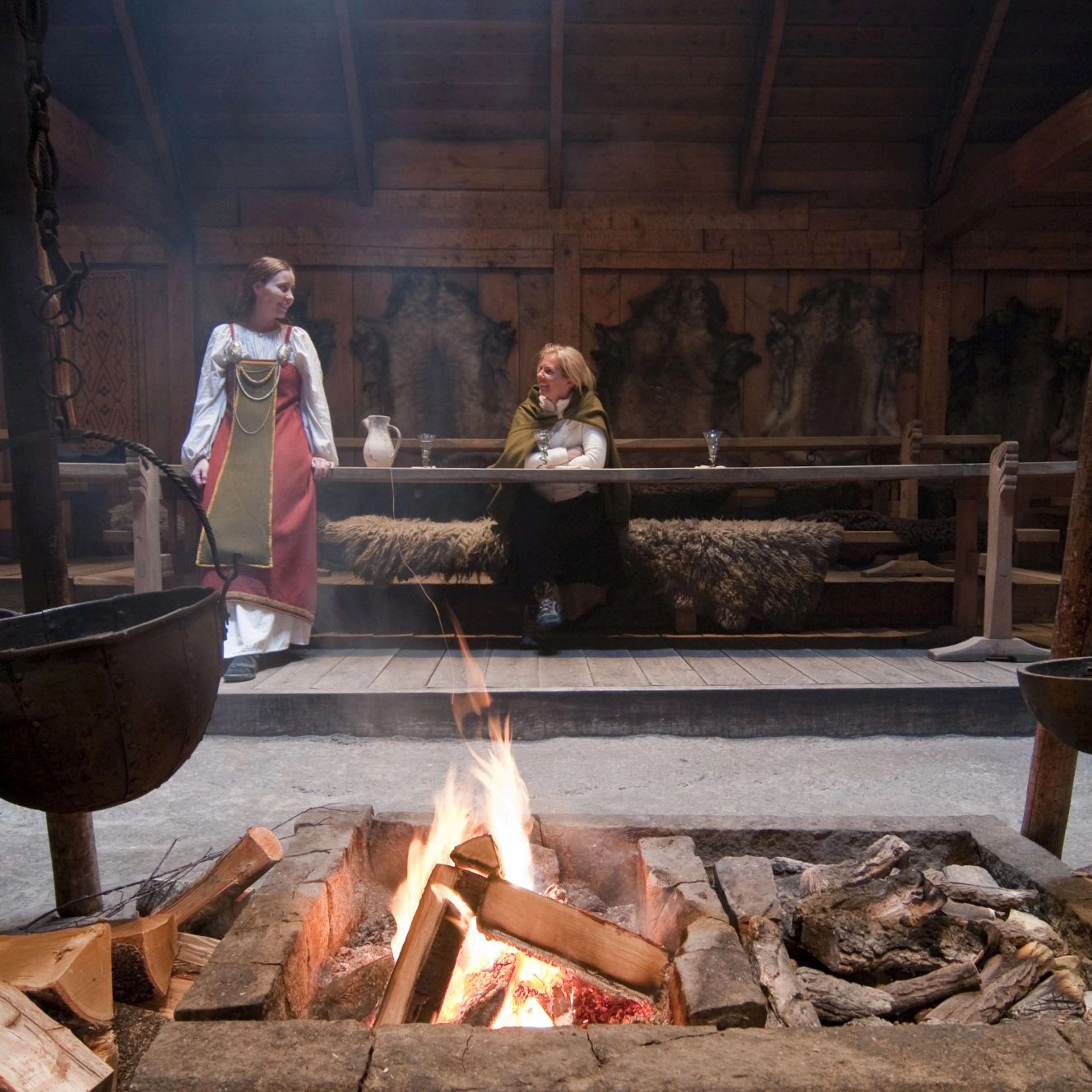 Getting ready for Viking feast - Norway