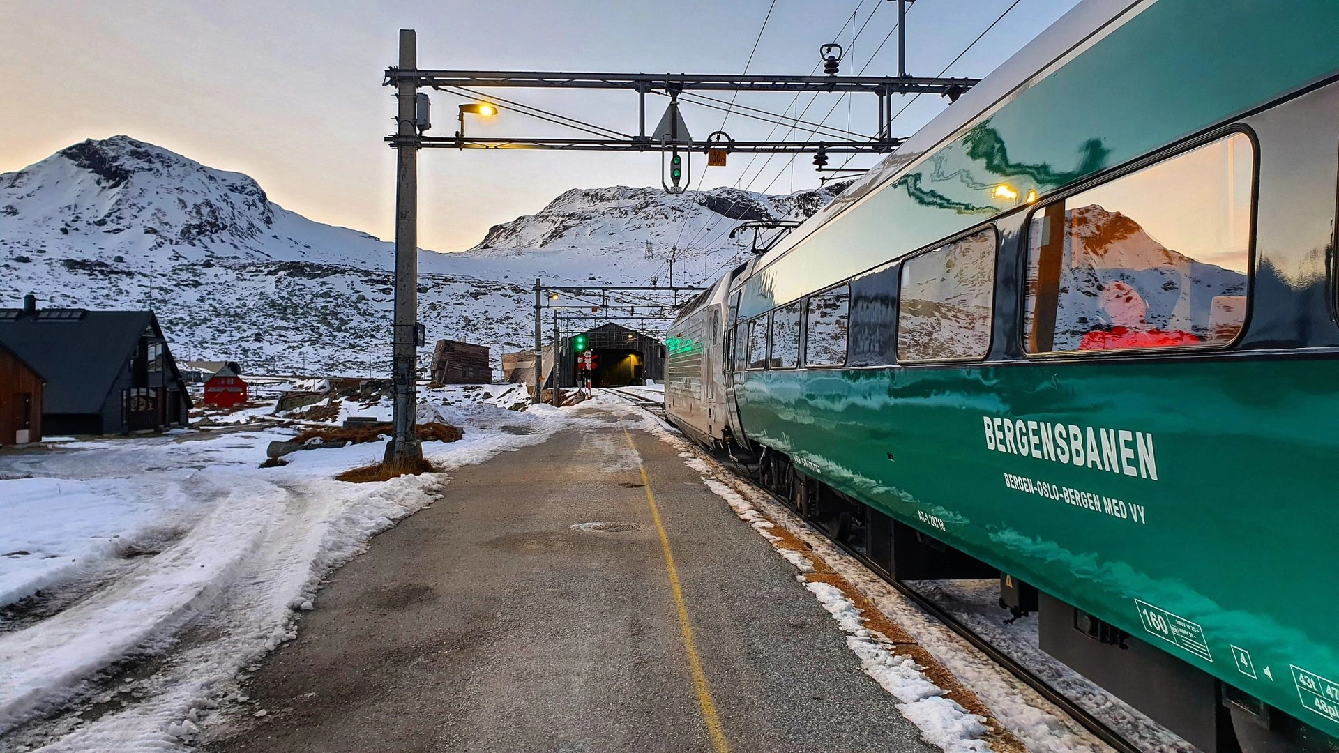 The Bergen Railway on Finse -Norway