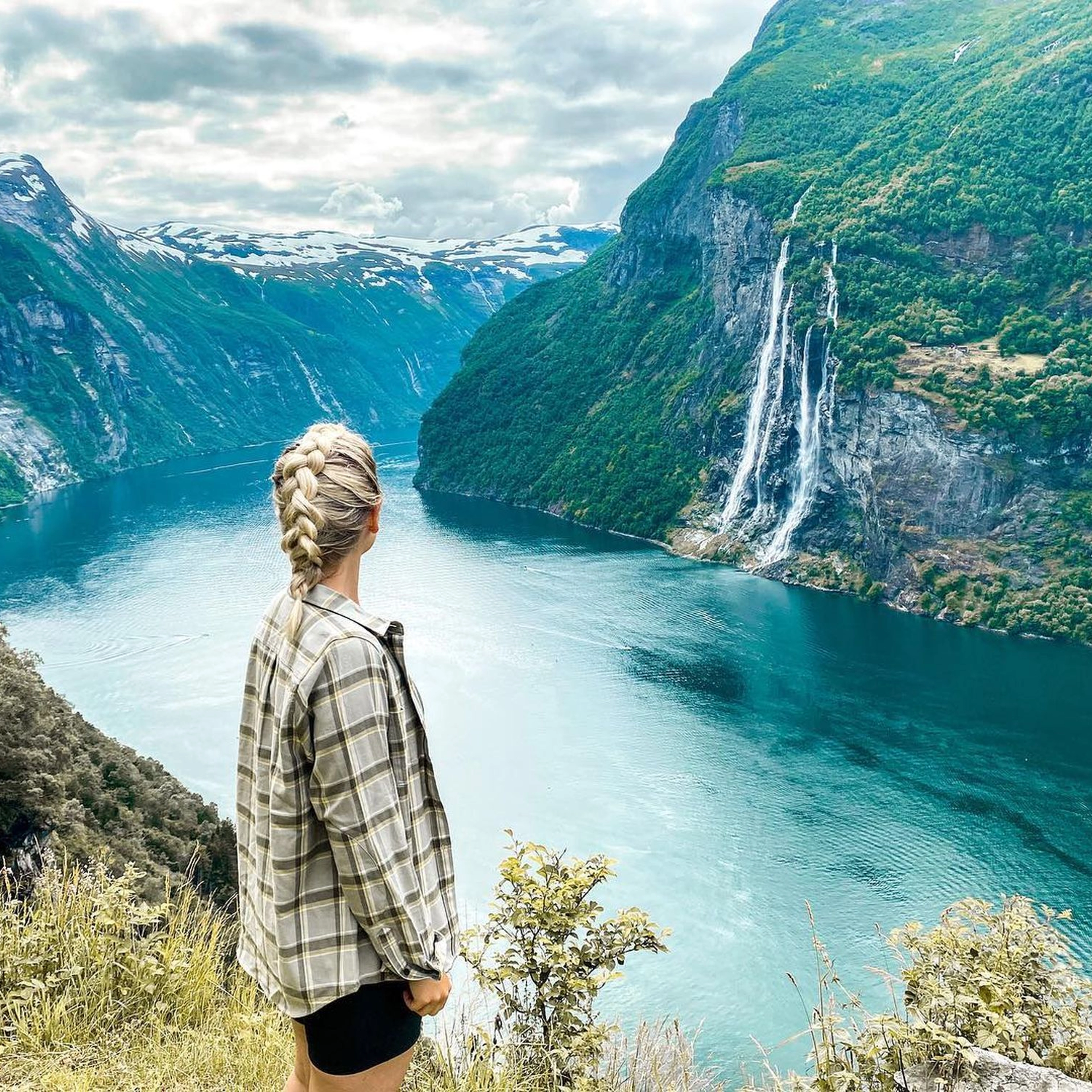 Blick auf die 7 Schwestern - Geirangerfjord, Norwegen