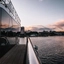 Dinner cruise on the Oslofjord with a silent hybrid boat - sunset over Oslo, Norway