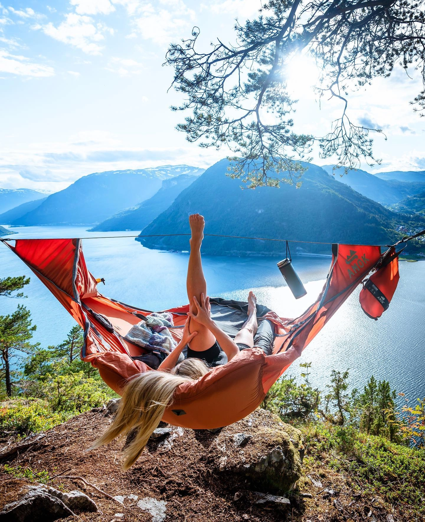 Sogndal In a hammock above Sogndal - Norway