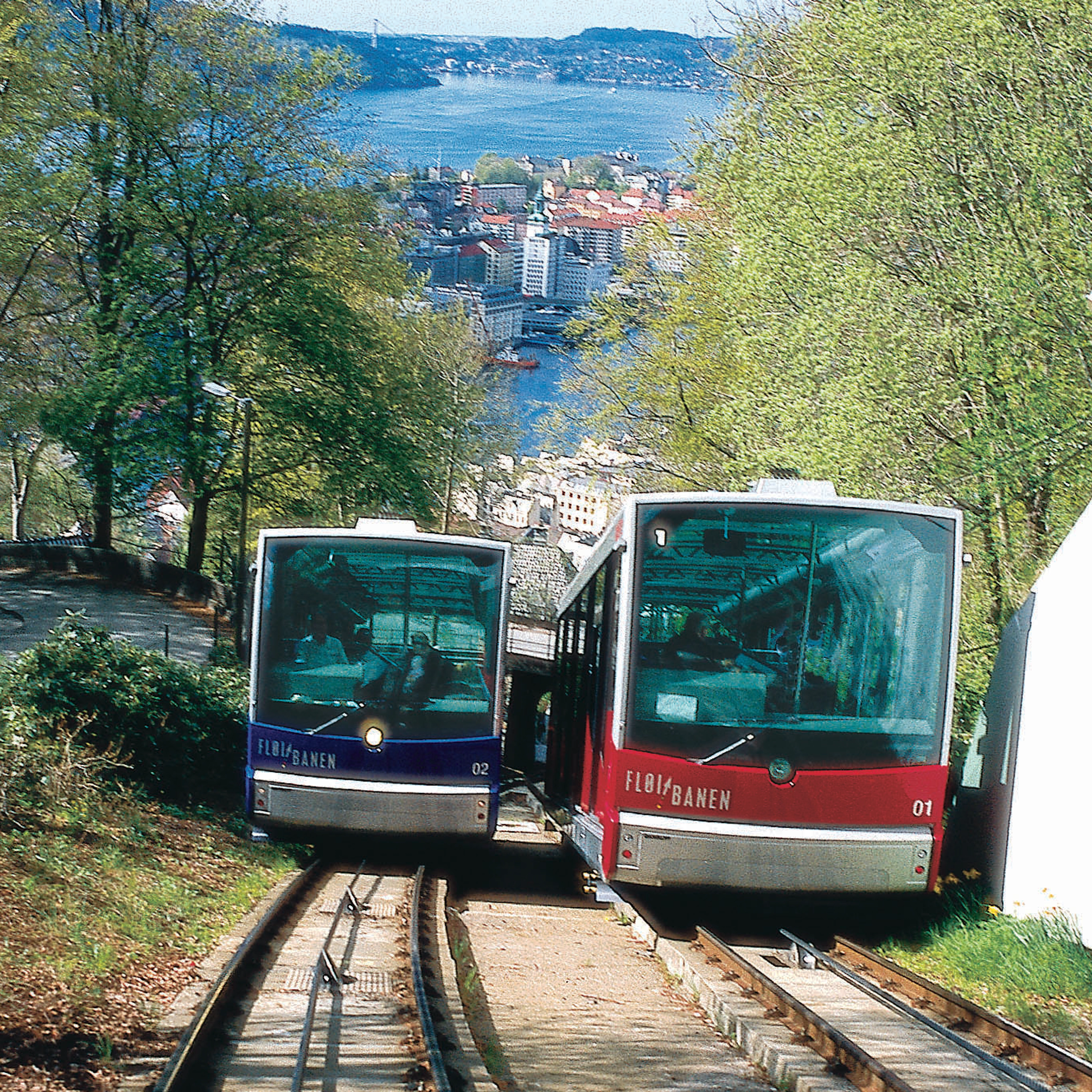 The funicular in Bergen - Norway