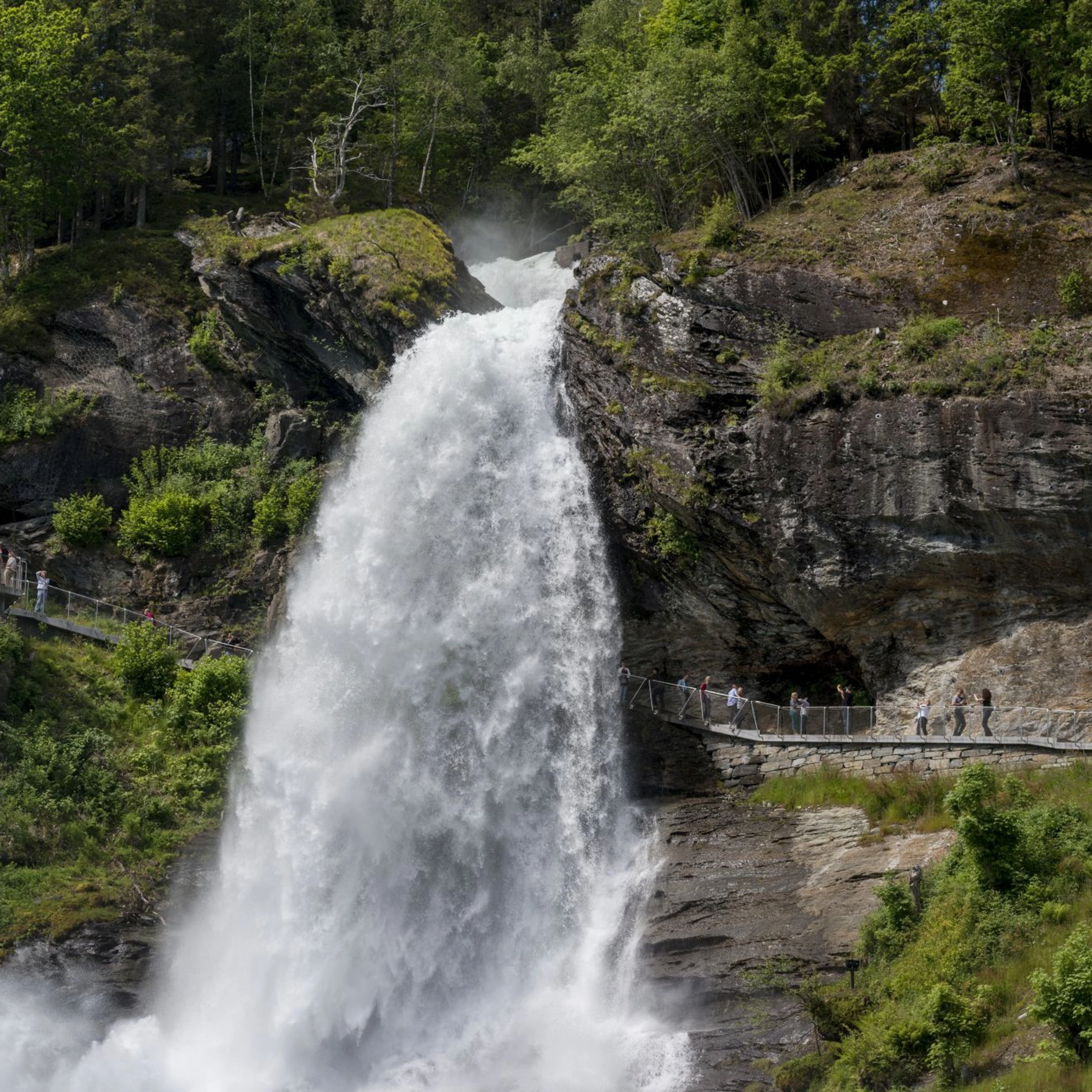 The great waterfall and fjord tour - Steinsdalsfossen waterfall, Norheimsund, Hardangerfjord, Norway
