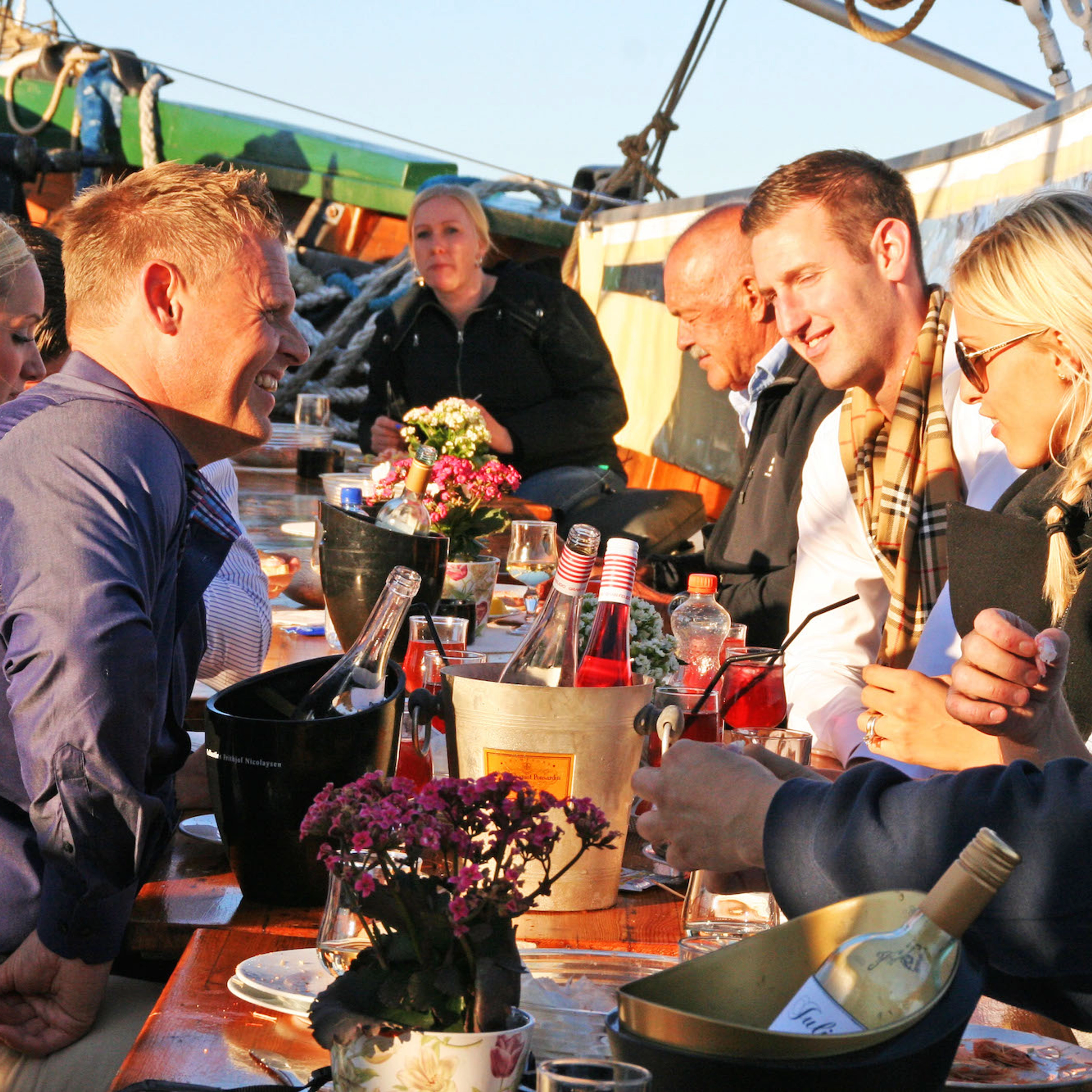 Dinner with friends  - A summer evening on  the Oslofjord - Oslo, Norway