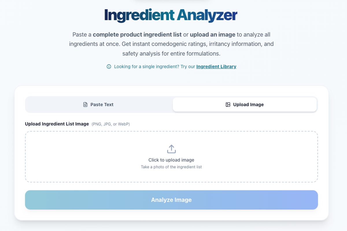 How to check the ingredients from product image
