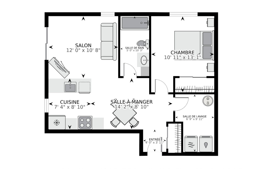 3½ à louer — 665 Rue Saint Christophe, app. 1 - photo 2