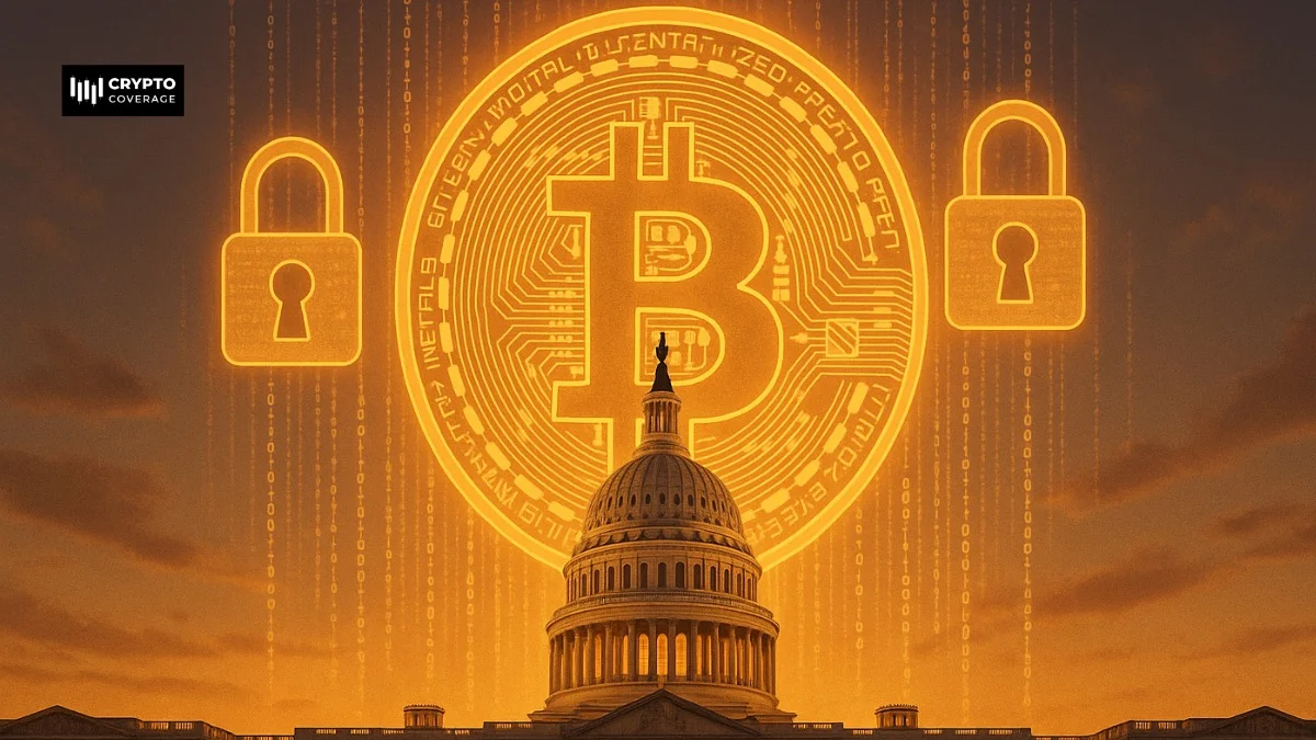 US Capitol building with Bitcoin symbol overlay