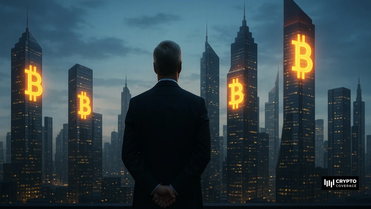 MicroStrategy CEO Michael Saylor with Bitcoin City