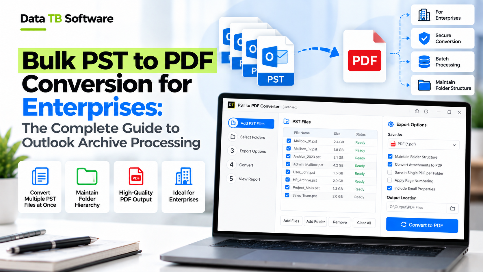 Bulk PST to PDF Conversion for Enterprises: Complete Archive Guide