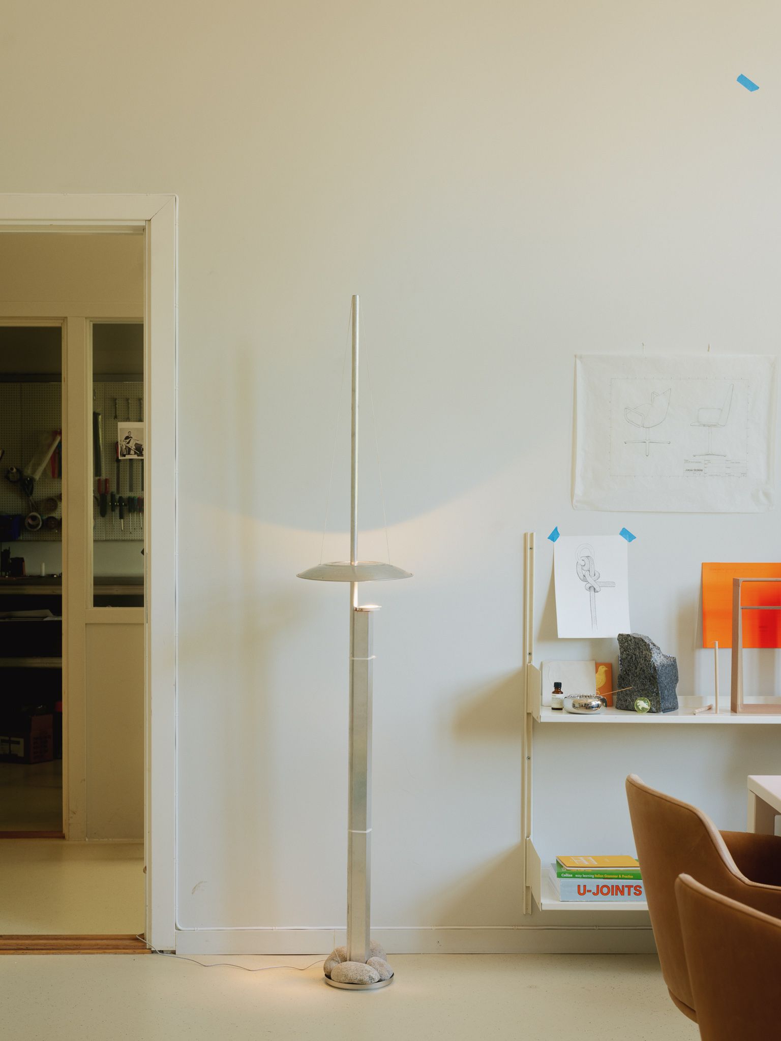 lamp made of aluminium tubes