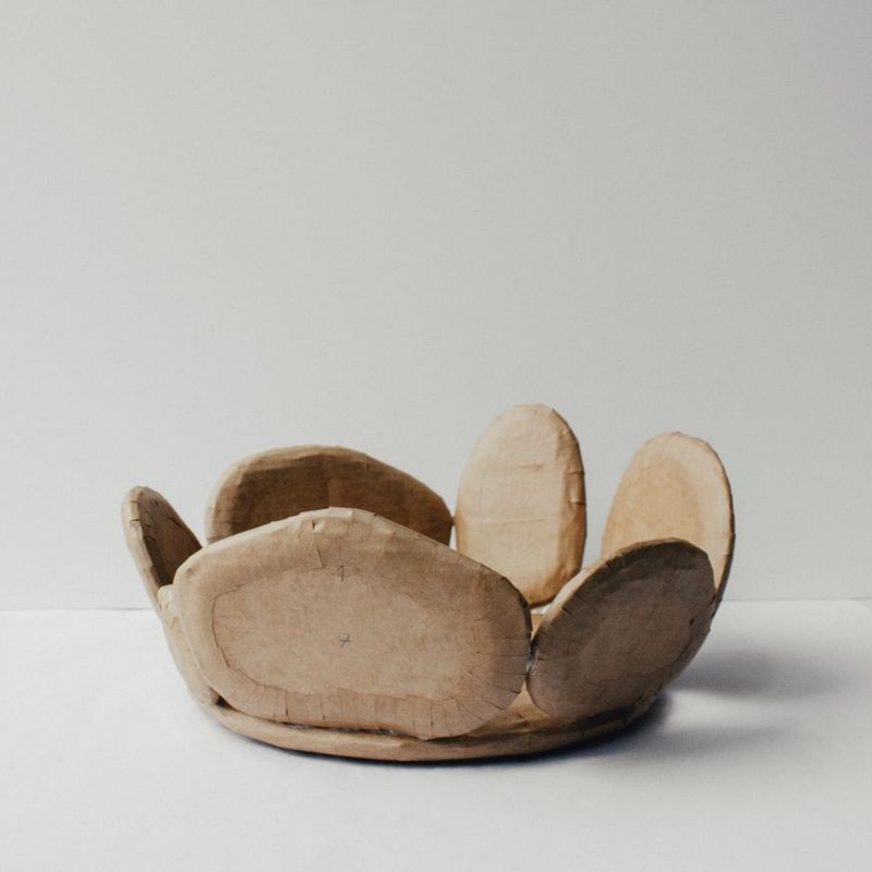 Stonewood bowl designed by Jonas Stokke, cardboard mock up