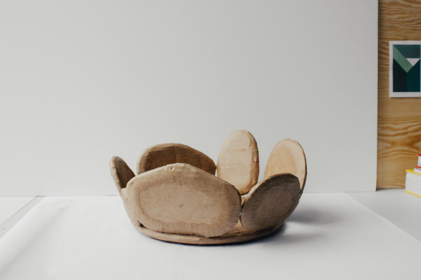 Stonewood bowl designed by Jonas Stokke, cardboard mock up