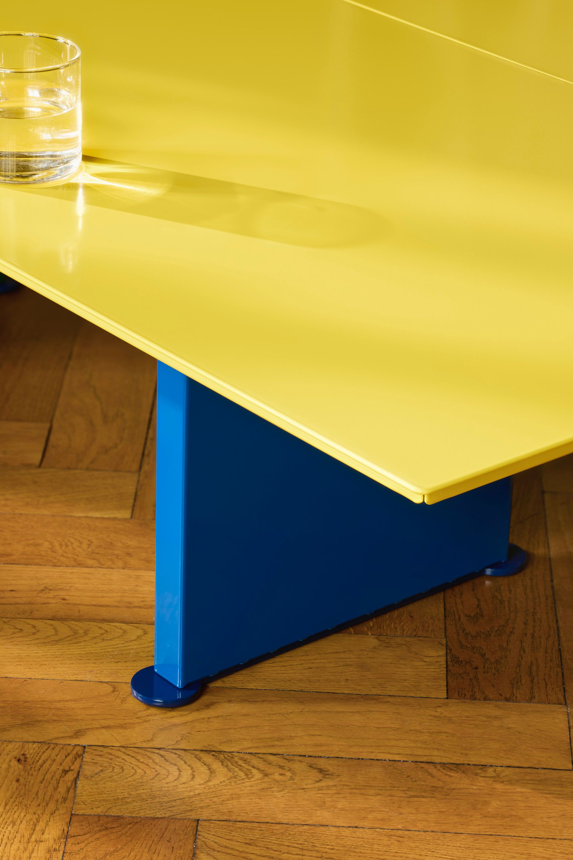 detail of colourful table