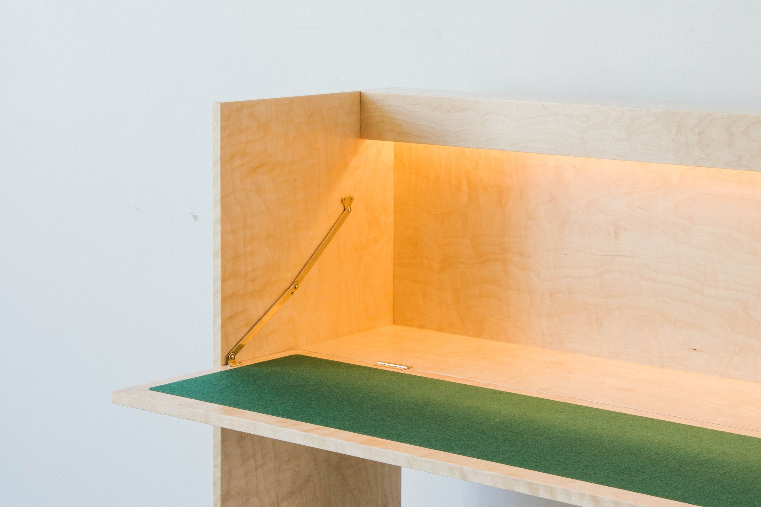Secretaire designed wooden desk