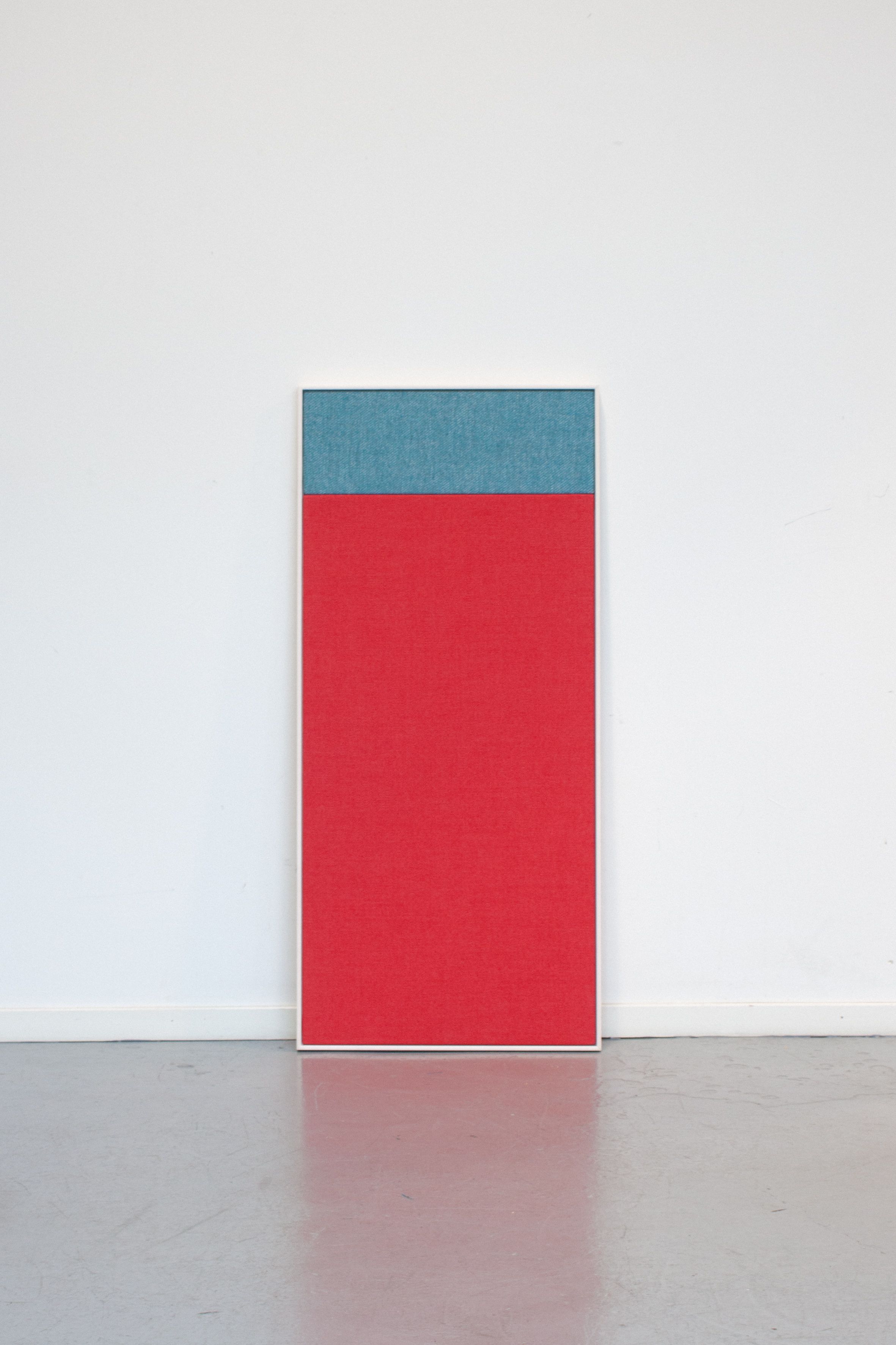 Patch designed by Jonas Stokke and Øystein Austad, a room divider with wool fabric from Gudbrandsdalen Ullvarefabrikk in Norway