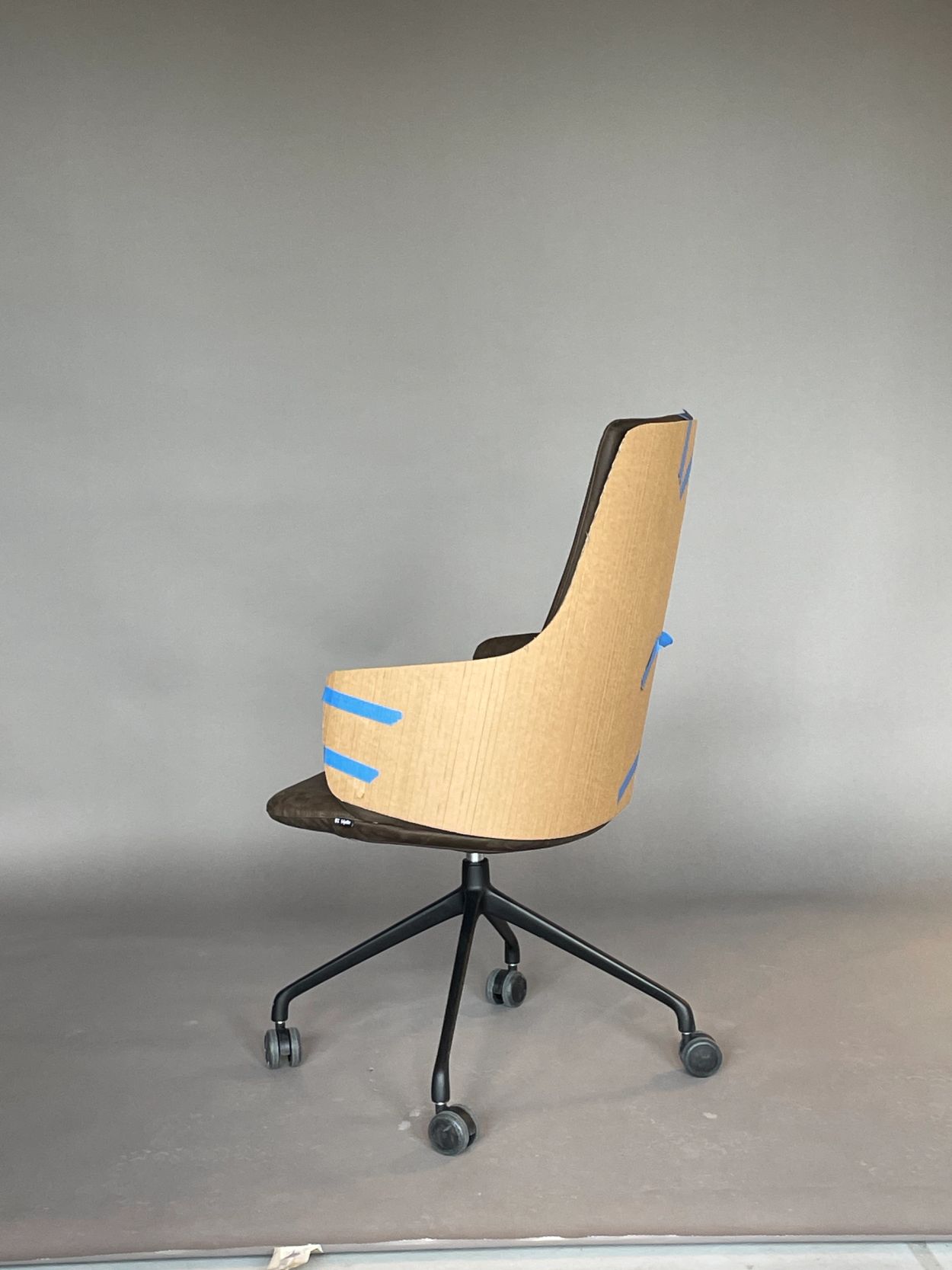 photo of Ada chair with card sheet for testing