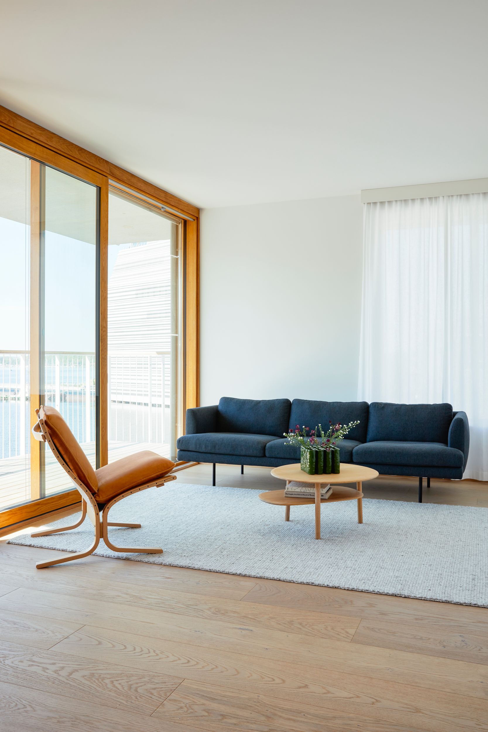 Fri Sofa designed by Jonas Stokke, blue version in Scandinavian living room