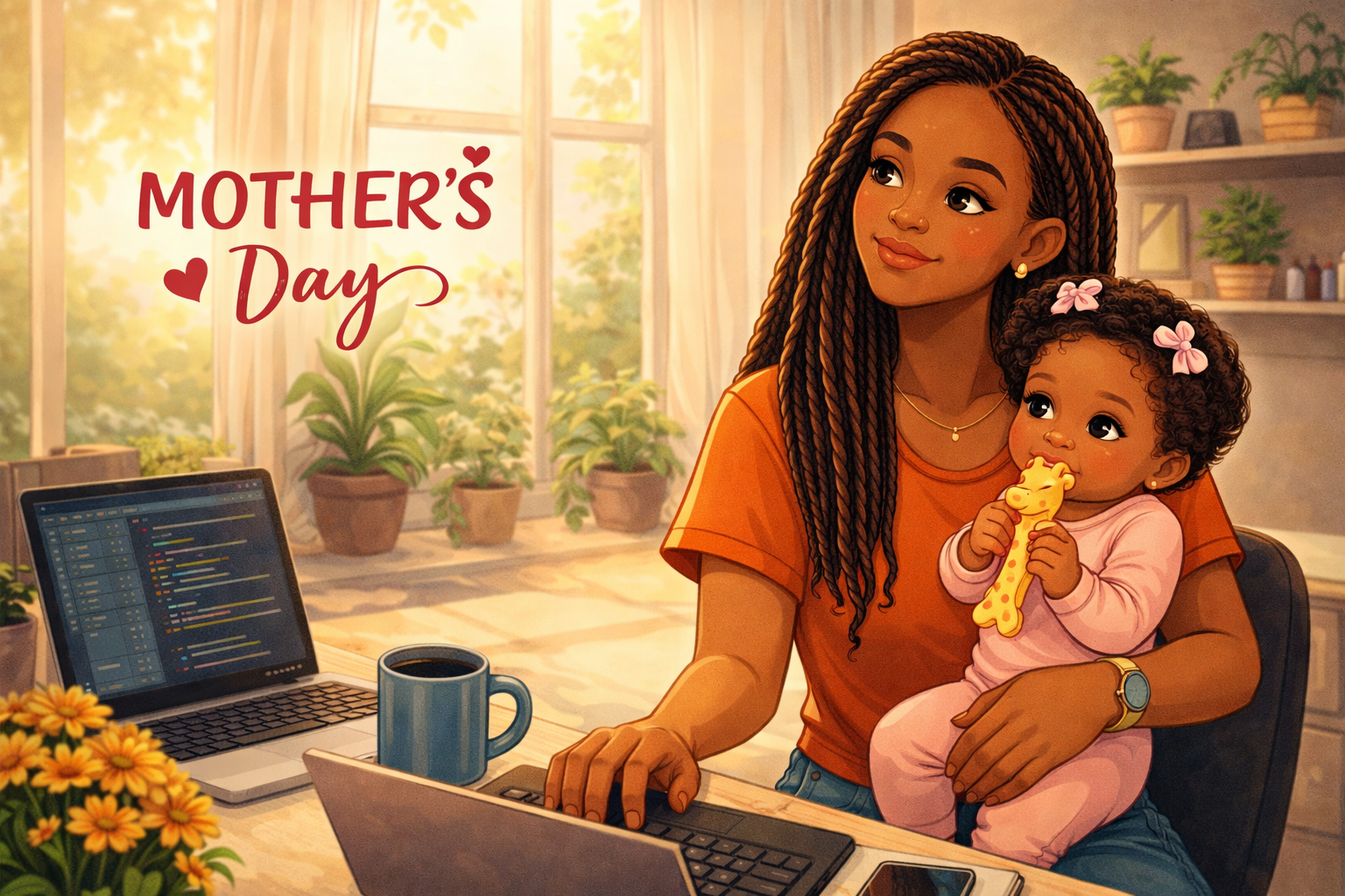 Baby and Mother for Mother's day