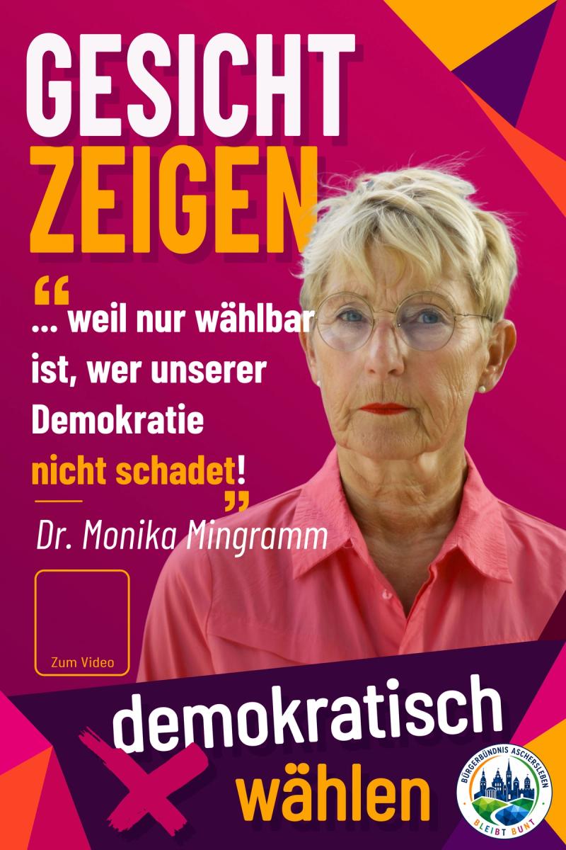 Plakat: Dr. Monika Mingramm