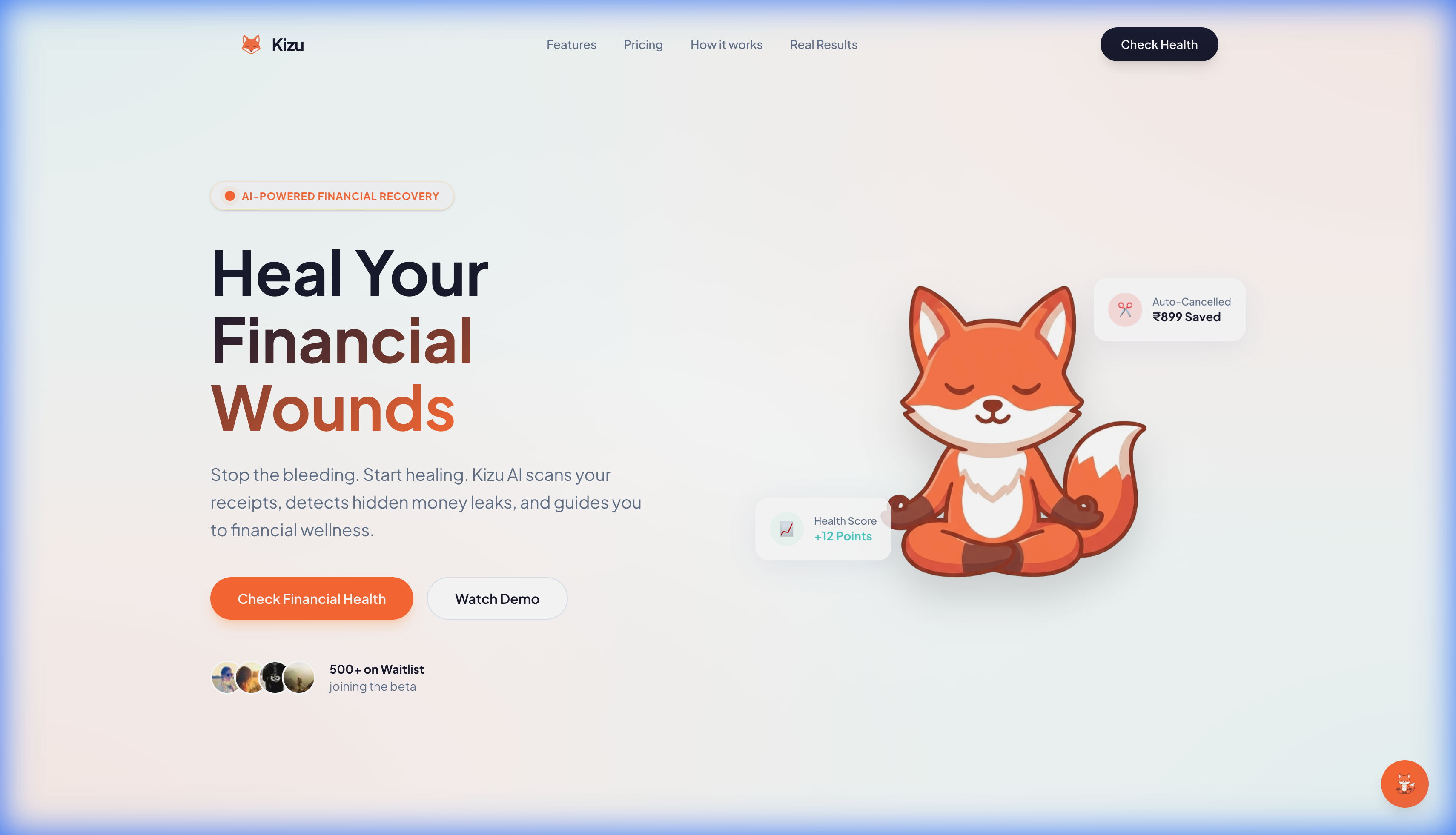 Kizu | AI Financial Recovery Platform