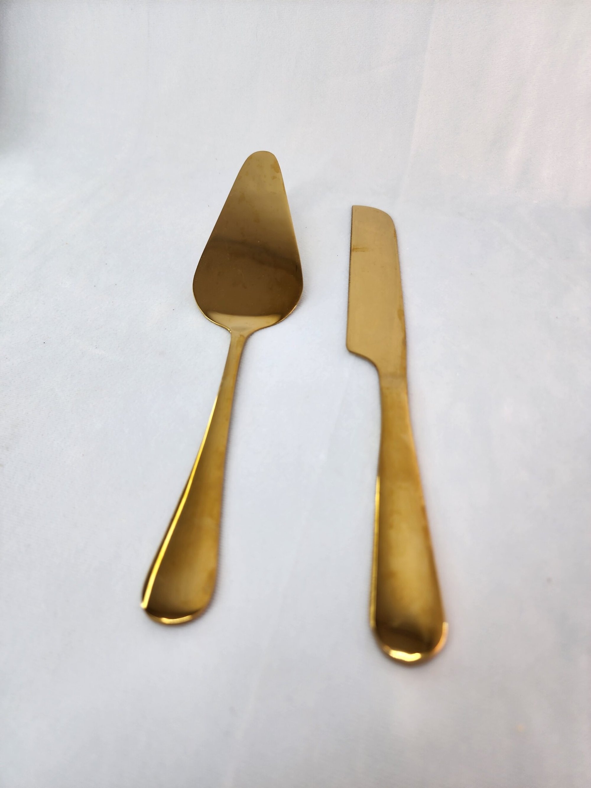 gold-cake-knife-set image 1