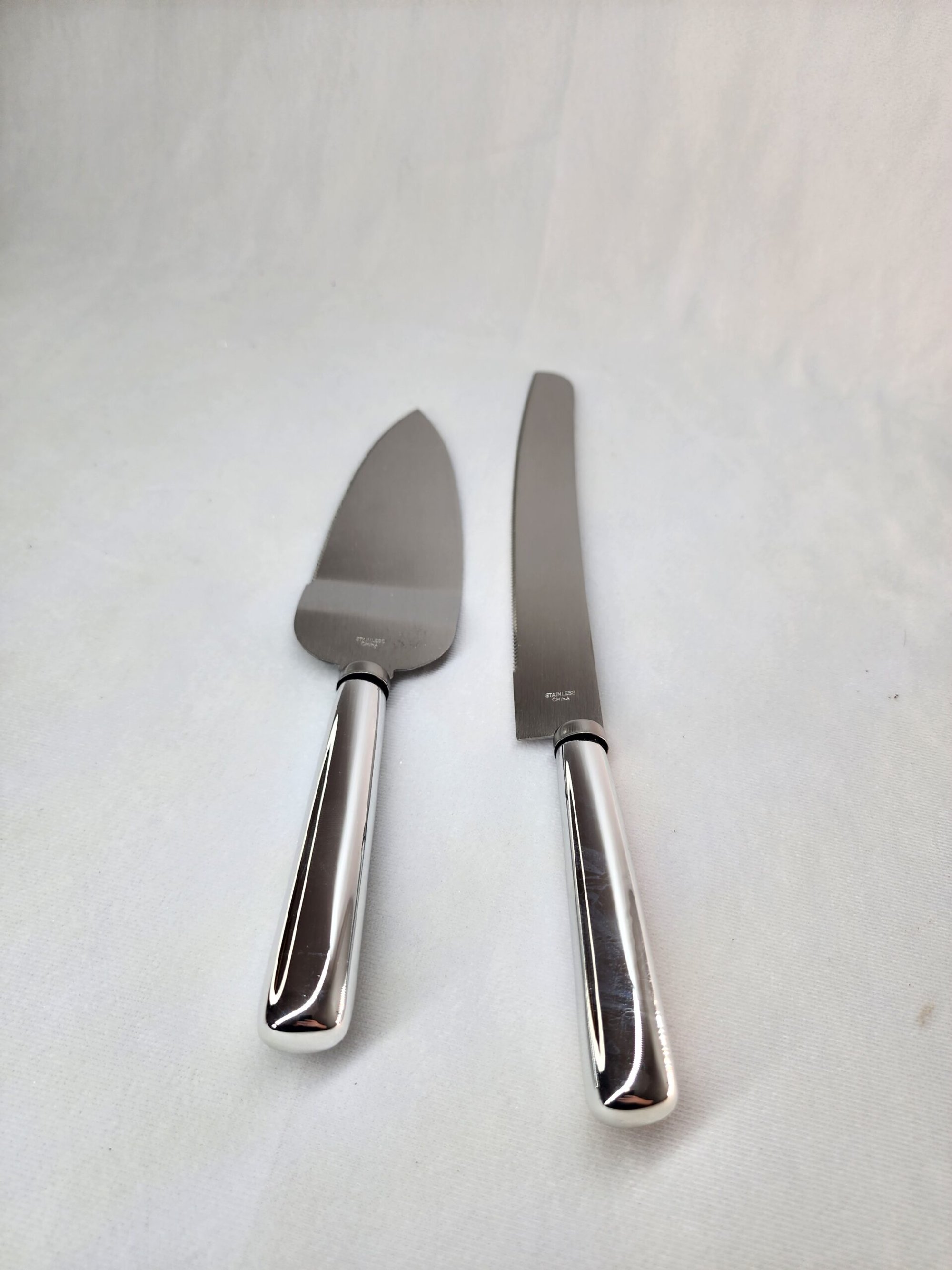 silver-cake-knife-set image 1
