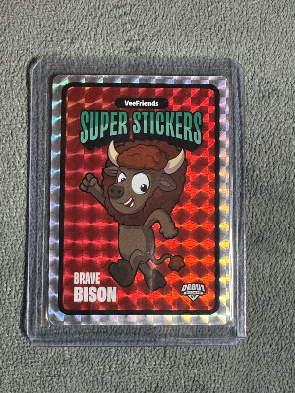 VeeFriends Super Stickers Spectacular Series Brave Bison Red Debut