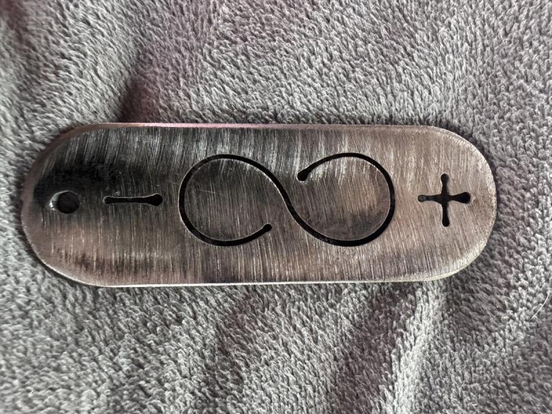 Infinitely Meta Metal Etched Keychain