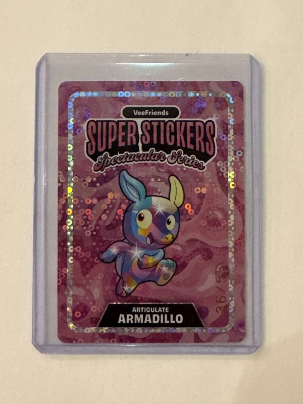 2026 VeeFriends Spectacular Series Articulate Armadillo Rainbow/Bubble Gum 36/55