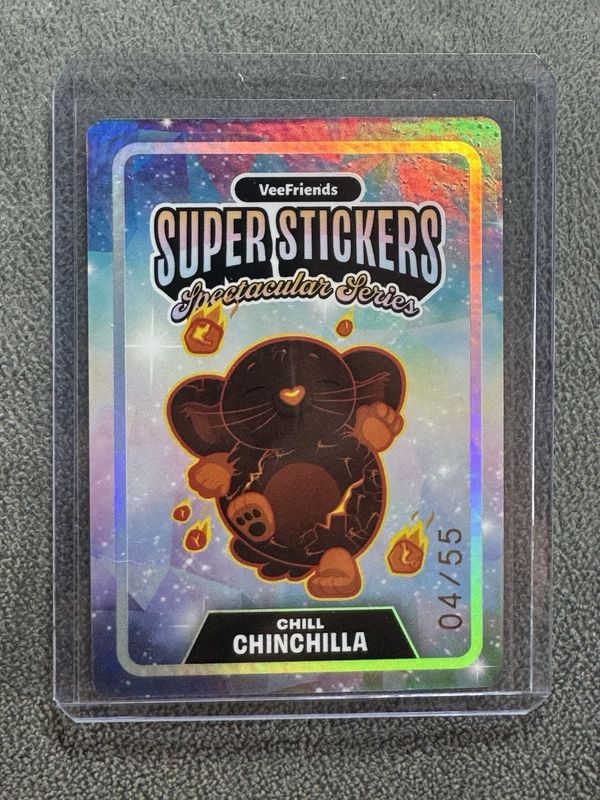 2026 VeeFriends Super Stickers Spectacular Series Chill Chinchilla 04/55