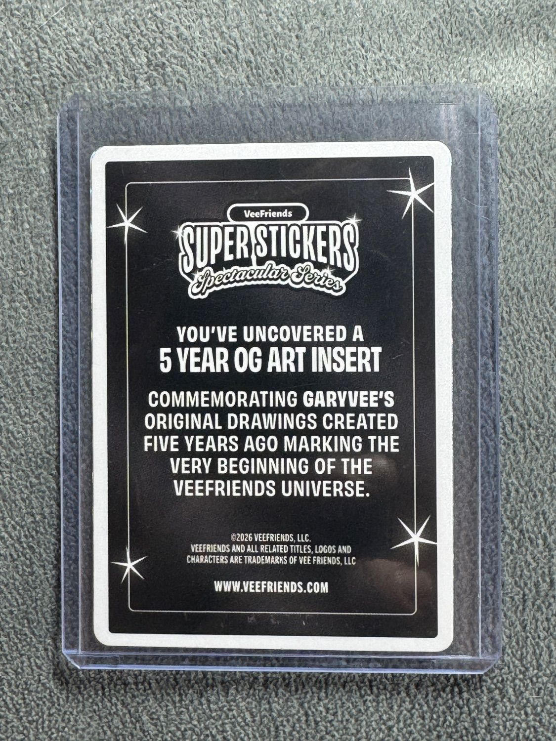 Witty Weasel 5 Year OG Art Insert - VeeFriends Super Stickers Spectacular Series