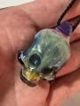 Hand Blown Glass Chaos Skull Pendant — beerglass