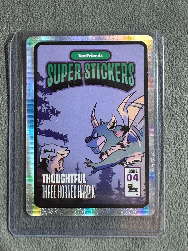 VeeFriends Super Stickers Spectacular Series Thoughtful Three Horned Harpik Comic Insert