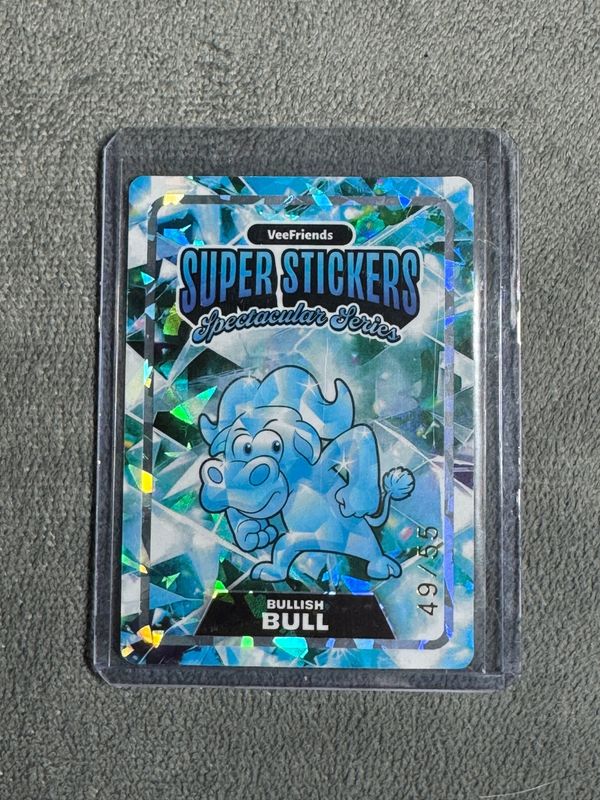VeeFriends Super Stickers Spectacular Series Bullish Bull Diamond Holographic Numbered 49/55