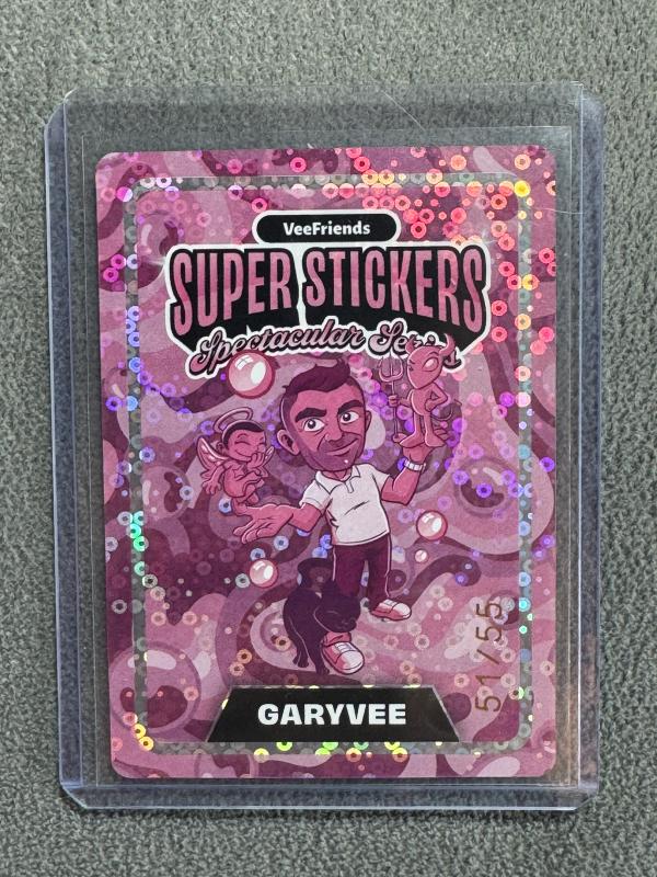 VeeFriends Super Stickers Spectacular Series GaryVee Bubble Gum / Bubble Gum Spectacular Match Numbered 51/55