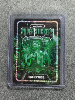 VeeFriends Super Stickers Spectacular Series GaryVee Emerald / Emerald Spec Match Numbered 30/55