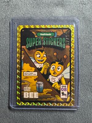 VeeFriends Super Stickers Gary Bee Comic Insert Issue 08 Gold Prismatic Numbered 87/99