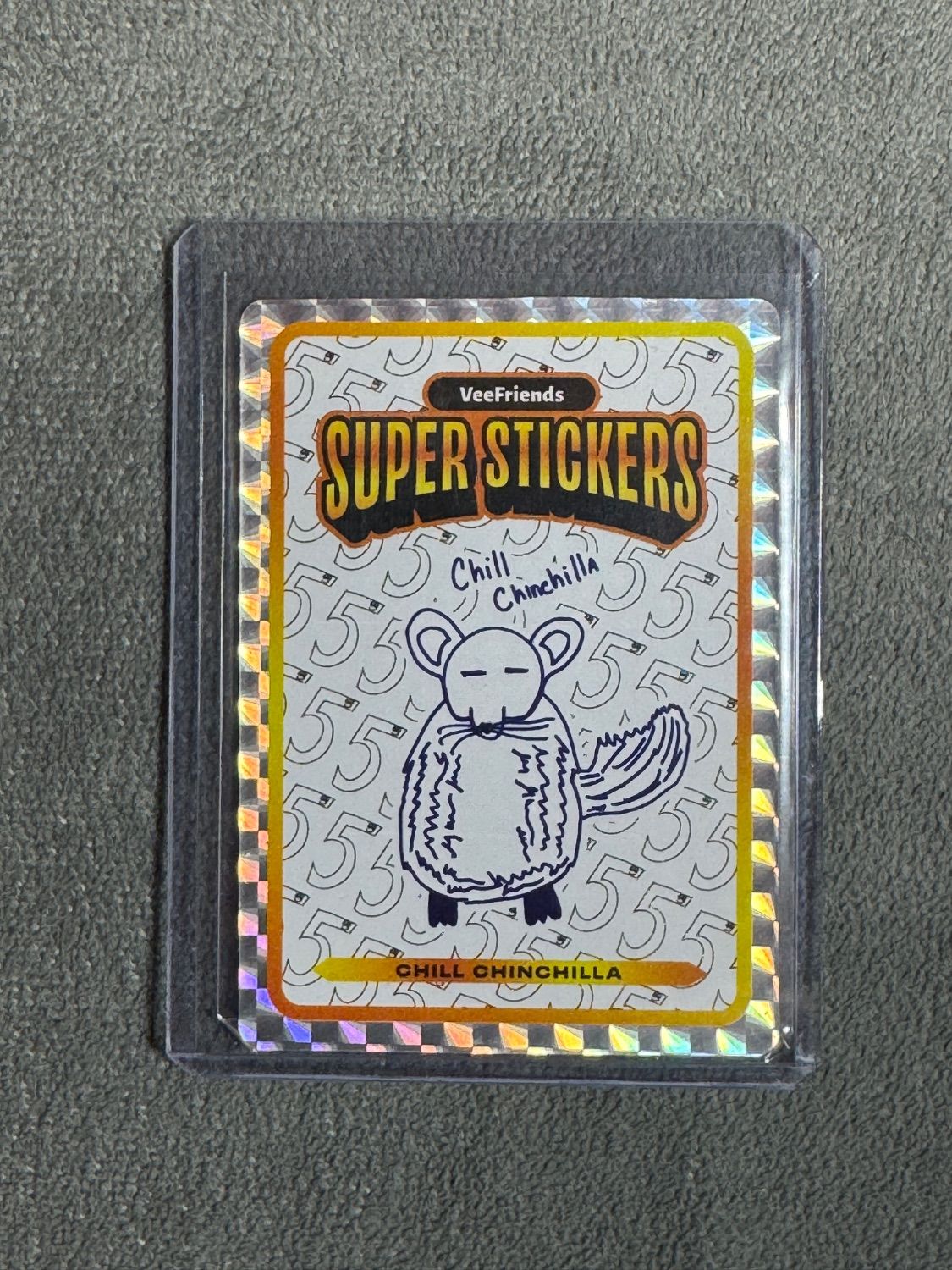 VeeFriends Super Stickers Spectacular Series Chill Chinchilla 5 Year OG Art Insert