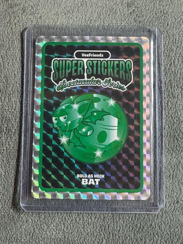 VeeFriends Super Stickers Spectacular Series Bold As Heck Bat Emerald