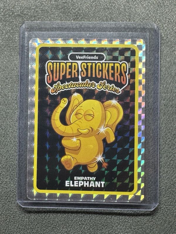 2026 VeeFriends Super Stickers Spectacular Series Empathy Elephant Gold Sticker