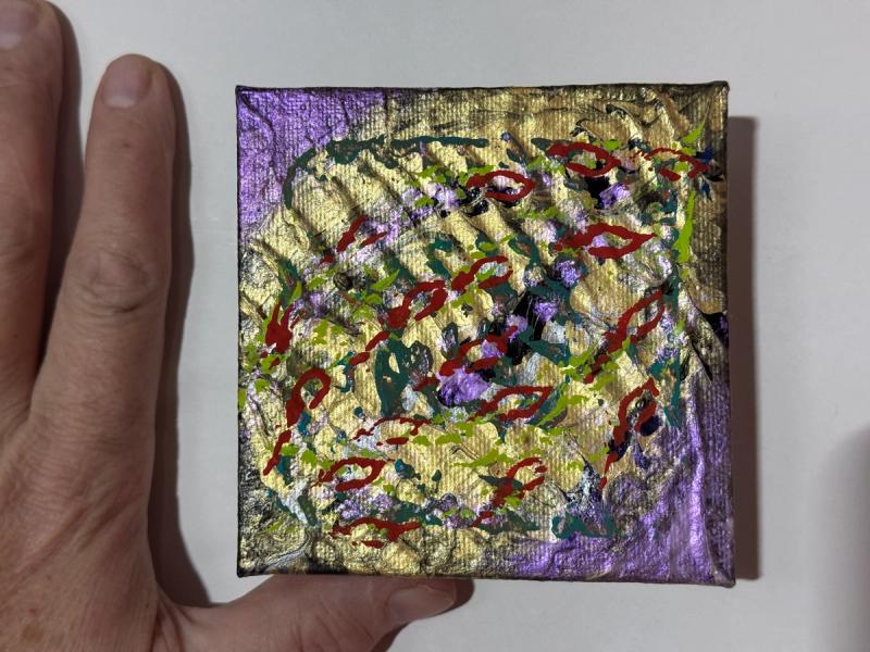 Gold Vortex with Red Loops