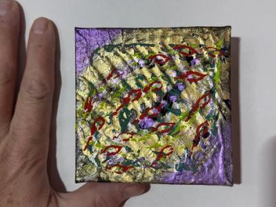 Gold Vortex with Red Loops