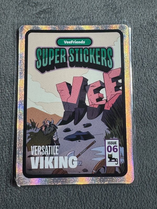 VeeFriends Super Stickers Spectacular Series Versatile Viking Comic Insert