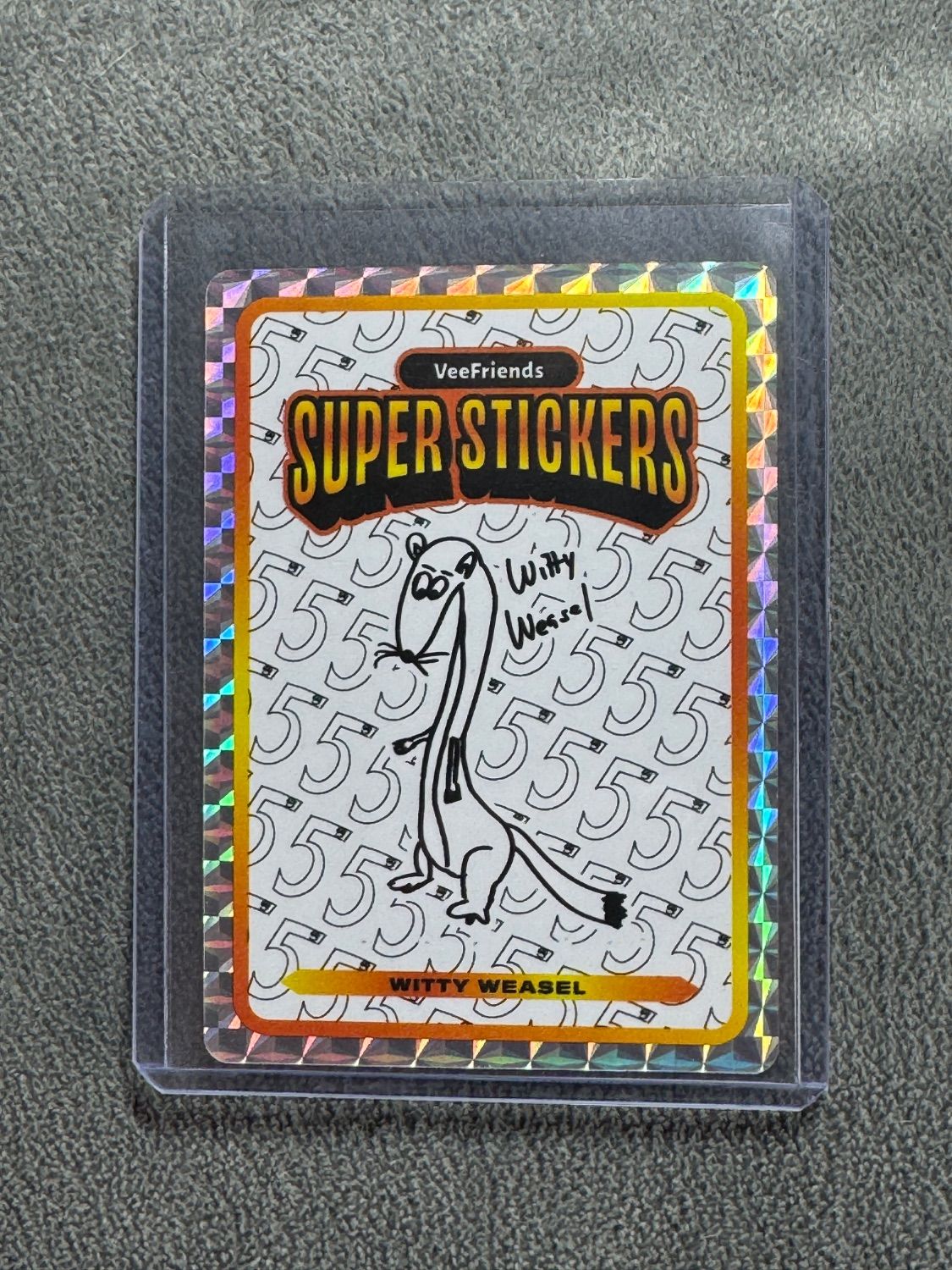 Witty Weasel 5 Year OG Art Insert - VeeFriends Super Stickers Spectacular Series