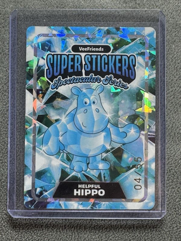 2026 VeeFriends Super Stickers Spectacular Series Helpful Hippo Sticker 04/55