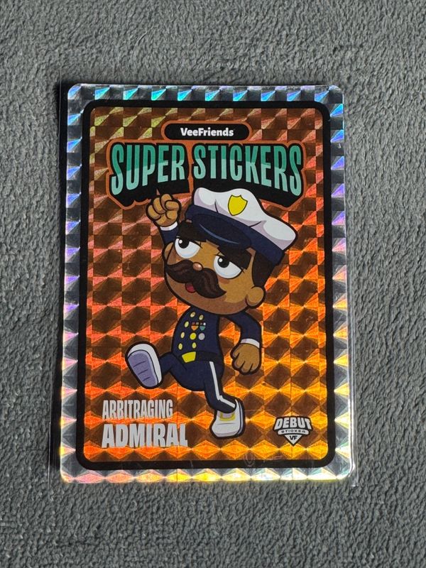 VeeFriends Super Stickers Spectacular Series Arbitraging Admiral Orange Debut