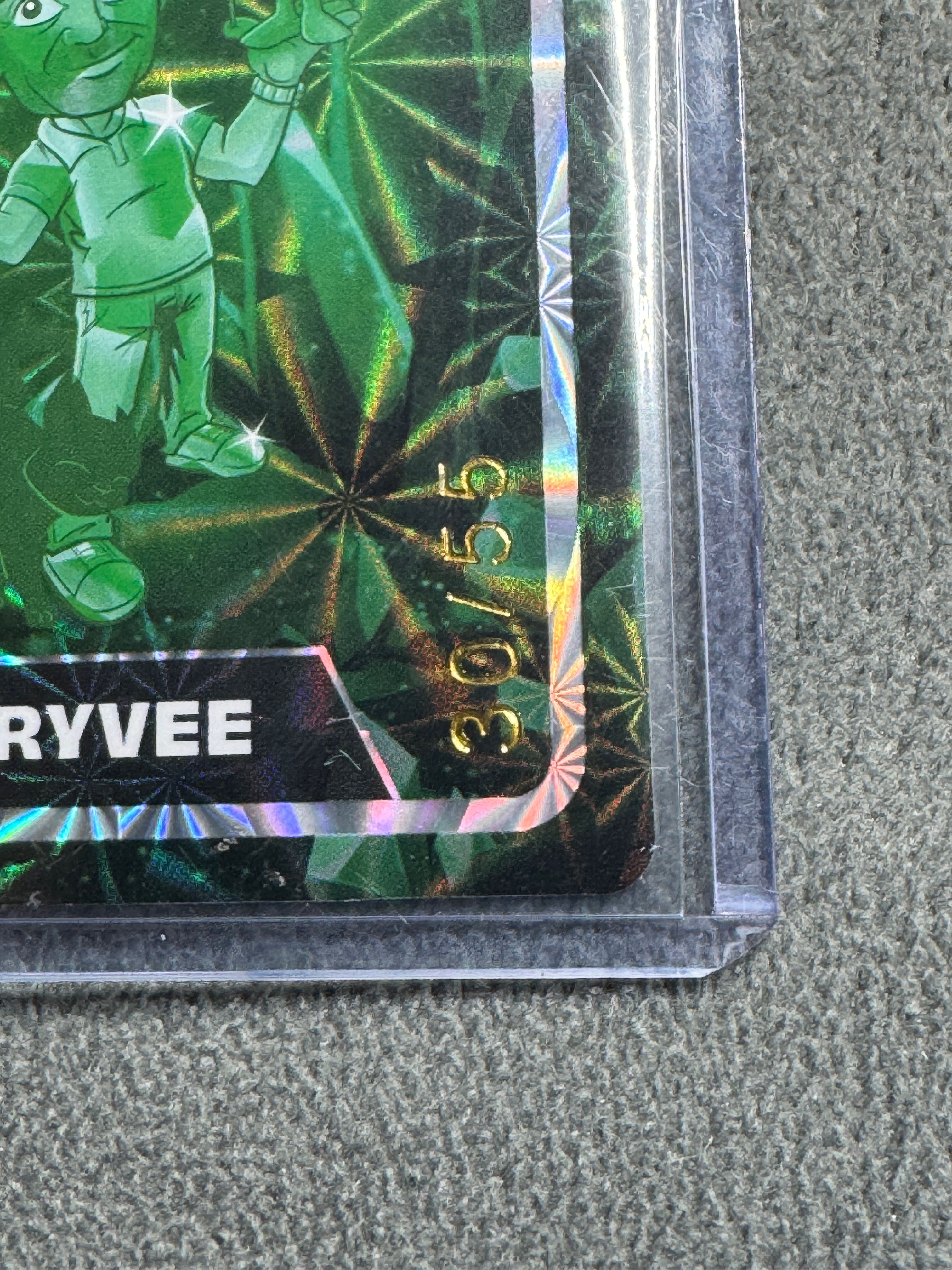 VeeFriends Super Stickers Spectacular Series GaryVee Emerald / Emerald Spec Match Numbered 30/55