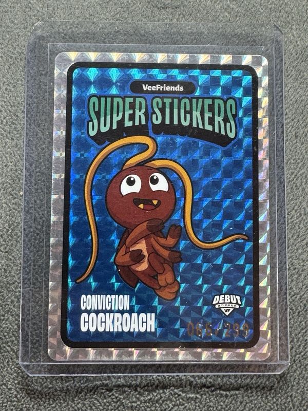 2026 VeeFriends Super Stickers Conviction Cockroach Trading Card 066/299
