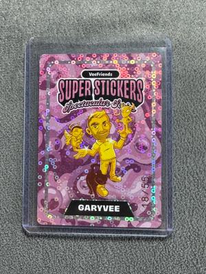 VeeFriends Super Stickers Spectacular Series GaryVee Gold / Bubble Gum Numbered 18/55